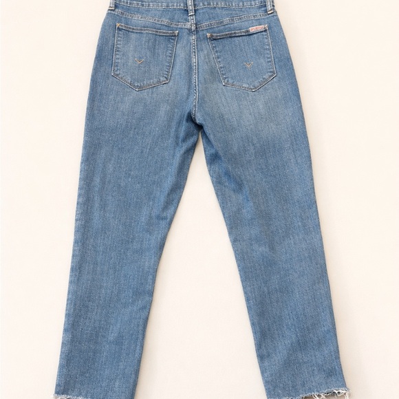 Hudson Natalie Midrise Slim Boyfriend Jeans Raw Hem Light Wash Size 28 - Picture 2 of 5